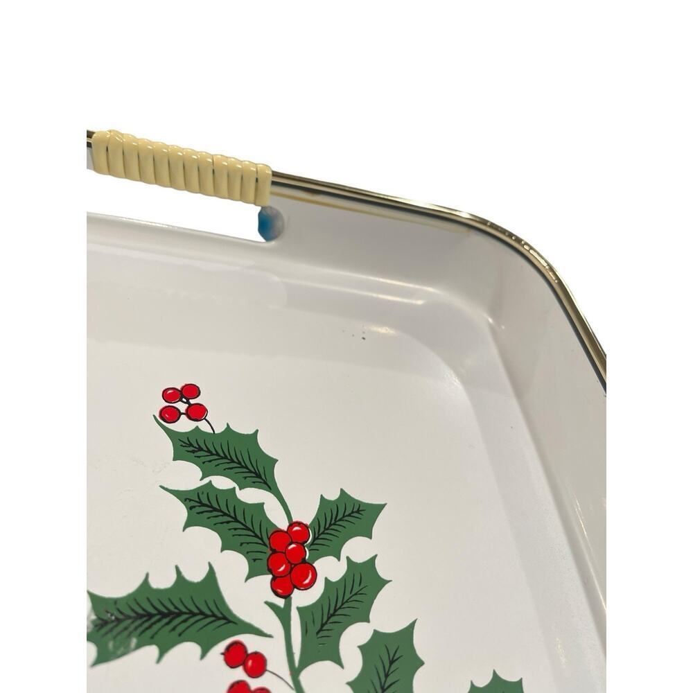 Vintage Holly Berries Serving Trays Set of 3 Nesting Holiday Trays Japanese - Picture 7 of 16